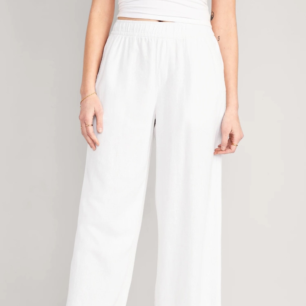 Old Navy White linen pants NWT